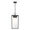 Z-Lite Sheridan 1 Light Outdoor Chain Mount Ceiling Fixture, Black & White Opal 595CHB-BK - alternate 6